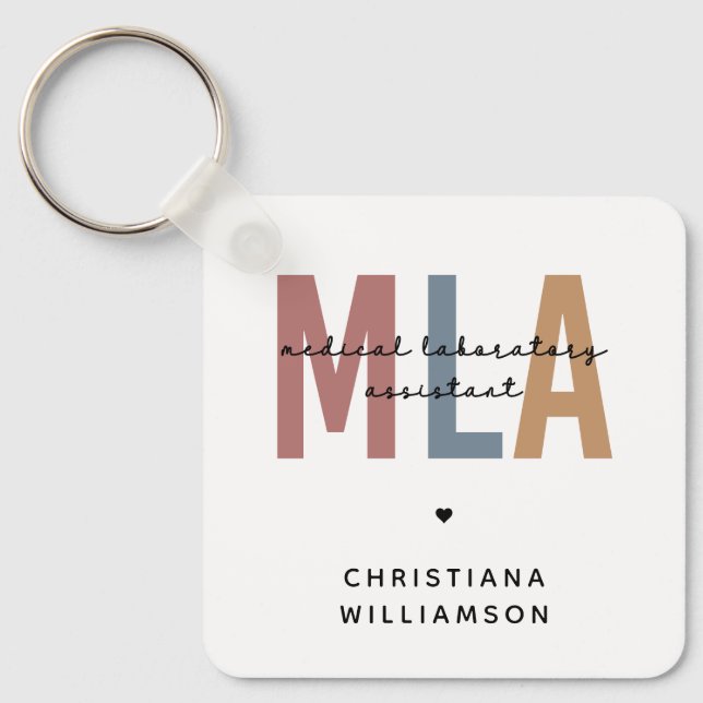 Personlig MLA Sjukvårdsassistent Nyckelring (Framsida)
