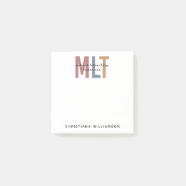 Personlig MLT Medicinsk laboratorietekniker Post-it Block