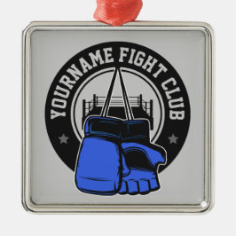 Personlig MMA Klubb för gemensam martialkonst Julgransprydnad Metall