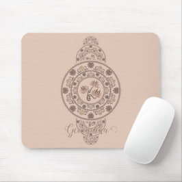 Personlig Mocha Rococo Lotus Ornamental Mandala Musmatta