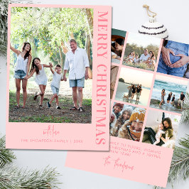 Personlig Modern 10-familjefoton - minimalistisk H Julkort