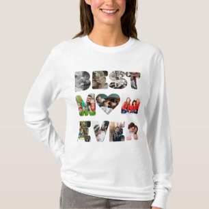 Personlig modern 11-foto Bästa mamma någonsin T-Sh T Shirt