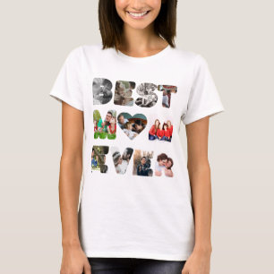 Personlig modern 11-foto Bästa mamma någonsin T Shirt