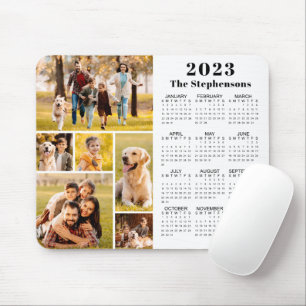 Personlig Modern 2023-kalender 6 Fotokollage Musmatta