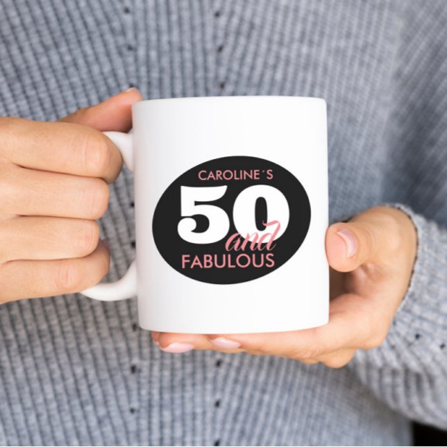 Personlig Modern 50 och Fabulous Mugg (Skapare uppladdad)