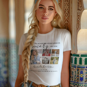 Personlig Modern 9 Foto Minnesmärke T Shirt