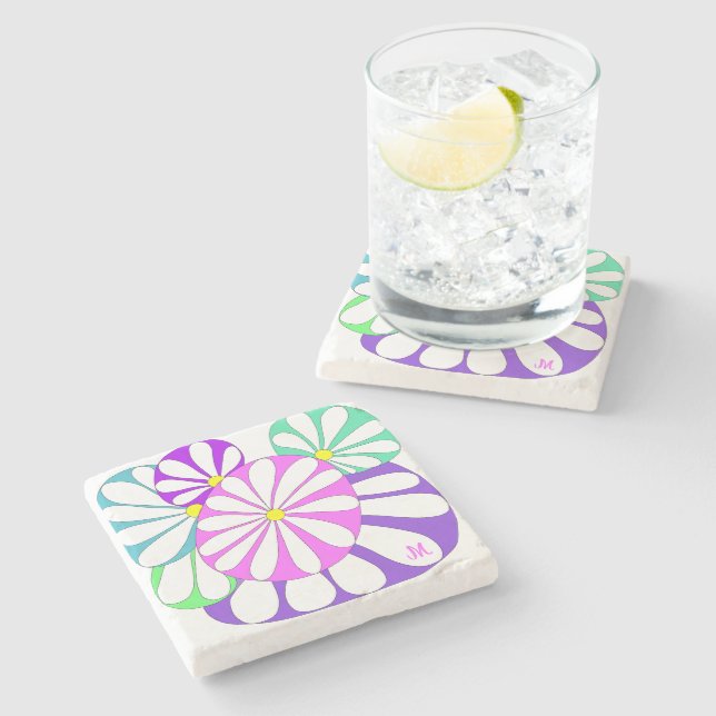 Personlig modern abstrakt färgrik design stenunderlägg (Sidan)