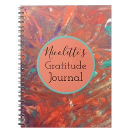 Personlig Modern Abstrakt Gratitude Journal Anteckningsbok