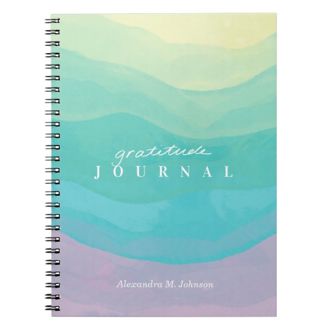 Personlig Modern Abstrakt Pastel Gratitude Note Anteckningsbok (Framsidan)