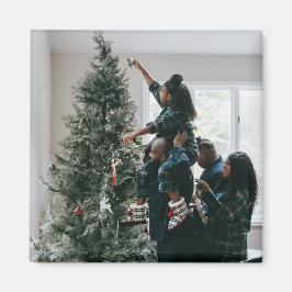 Personlig Modern Anpassningsbar-julfamiljfoto Magnet
