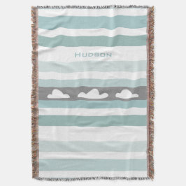 Personlig Modern Aqua Stripe Clouds Filt