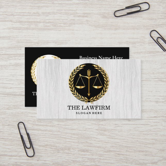 Personlig Modern Attorney Law Visitkort (Fram/Back In Situ)