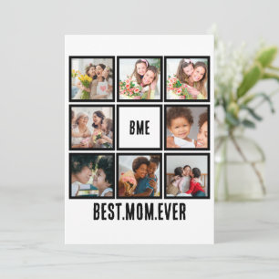 Personlig Modern Bästa Mamma Någonsin 8 Foto Colla Julkort