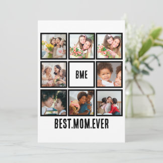 Personlig Modern Bästa Mamma Någonsin 8 Foto Colla Julkort