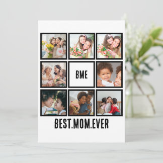 Personlig Modern Bästa Mamma någonsin, 8 fotokolla Julkort