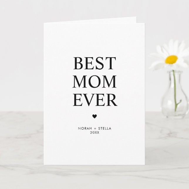Personlig Modern Bästa Mamma Någonsin  Kort (Liten växt)