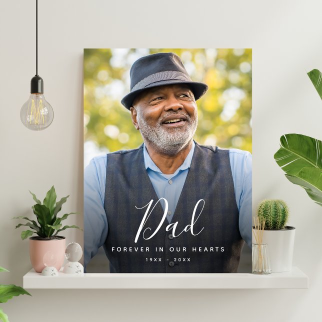 Personlig modern begravningsfirande poster (Dad Memorial Poster)
