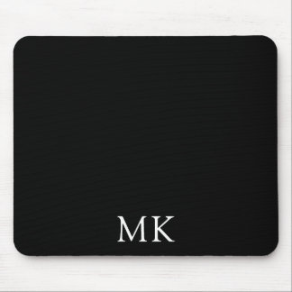 Personlig Modern Black Monogram Initialer Musmatta
