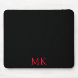 Personlig Modern Black Monogram Initialer Musmatta