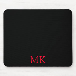 Personlig Modern Black Monogram Initialer Musmatta