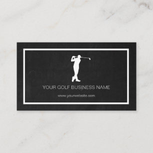 Personlig Modern Black Professionell Golf Busine Visitkort