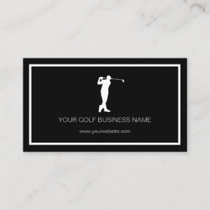 Personlig Modern Black Professionell Golf Busine Visitkort