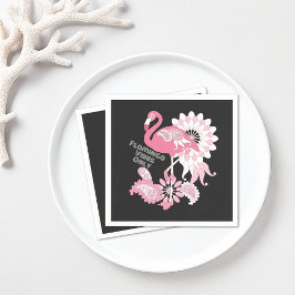 Personlig Modern Black Rosa Flamingo Pappersservett