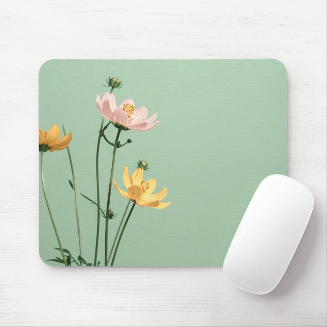 Personlig modern blomfoto musmatta (Med mus)
