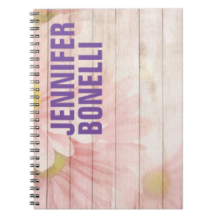 Personlig Modern Blommigt med minimal fetstil Anteckningsbok