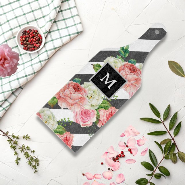 Personlig Modern Blommigt Monogram Kitchen Gift (Skapare uppladdad)