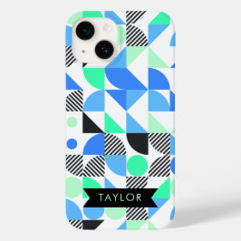 Personlig Modern Blue Mint Geometric
