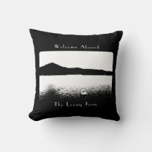 Personlig Modern Boat Decor Black White Pontoon