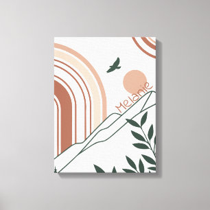 Personlig Modern Boho Botanical Minimalist Canvastryck