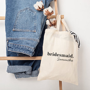 Personlig Modern Boho Bröllopsfest Brudtärna Tygkasse