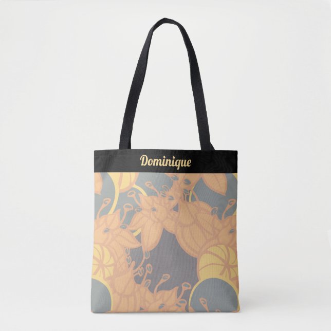 Personlig Modern Bud & Flower Mönster Tote Bag Tygkasse (Framsida)