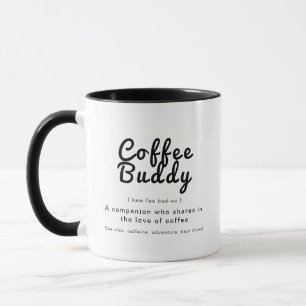 Personlig Modern Buddy-definitionsfoto för kaffe Mugg
