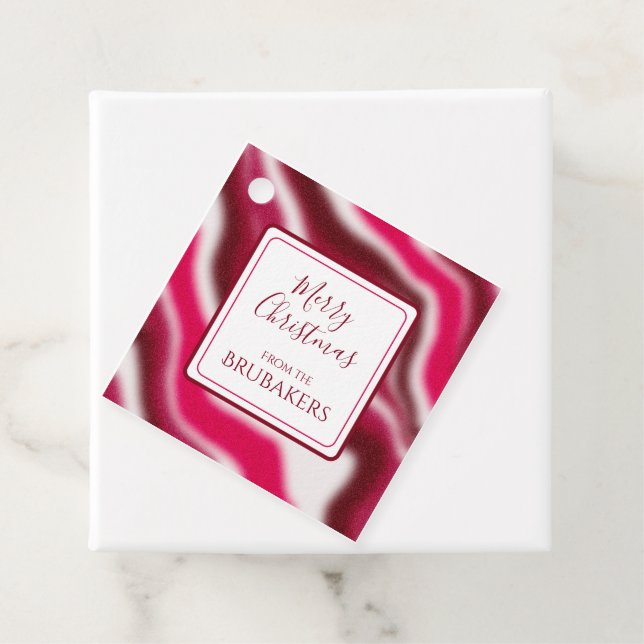 Personlig Modern Candy cane Röda julen Namn Gåvor Etiketter (På plats)