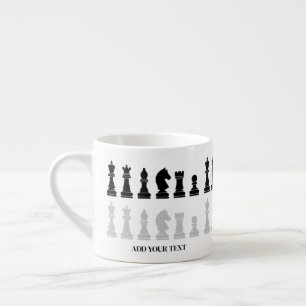 Personlig Modern Chess Biet-spel Espressomugg