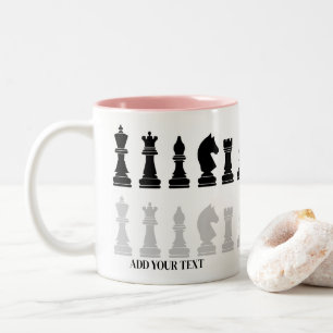 Personlig Modern Chess Biet-spel Två-Tonad Mugg
