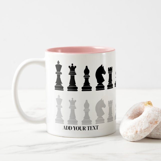 Personlig Modern Chess Biet-spel Två-Tonad Mugg (Med munk)
