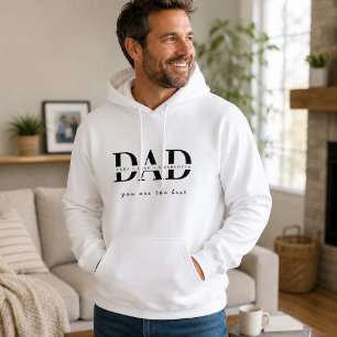 Personlig modern DAD-vit hoodie