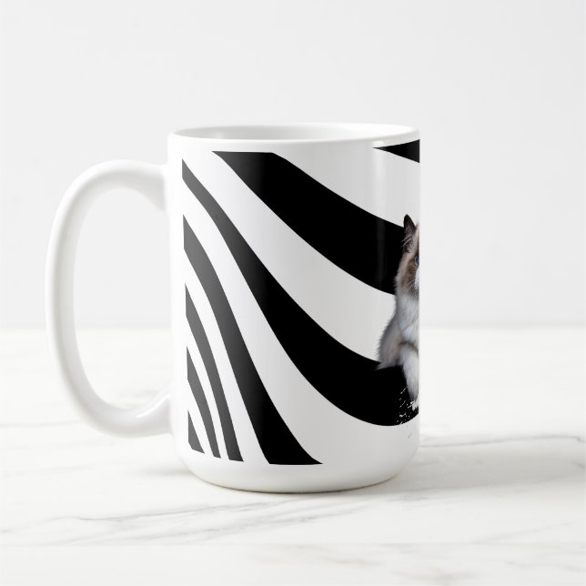 Personlig Modern Design Husdjursälskare Kaffemugg (Vänster)