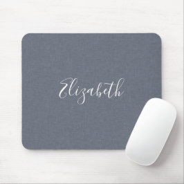Personlig Modern Elegant Blågrå Linne Musmatta