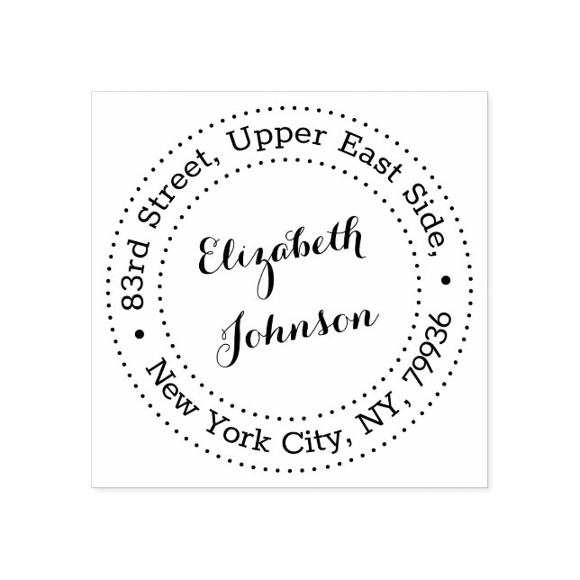 Personlig Modern Elegant Namn Returadress Stämpel (Tryck)