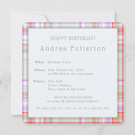 Personlig Modern Elegant P Födelsedagsfest Inbjudningar