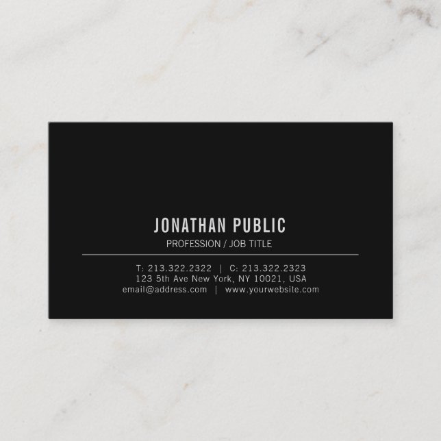Personlig Modern Elegant Professionell Mall Visitkort (Framsida)