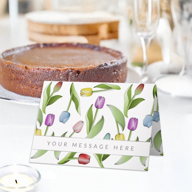 Personlig Modern färgad tulpanfolie Kort (Skapare uppladdad)
