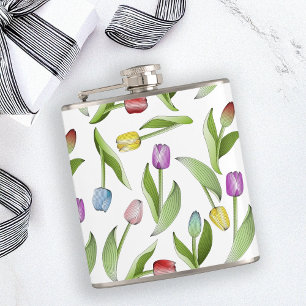 Personlig Modern Färgrik Tulpanblomma Fickplunta
