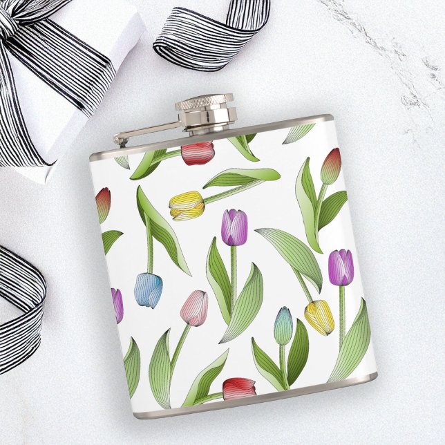 Personlig Modern Färgrik Tulpanblomma Fickplunta (Skapare uppladdad)