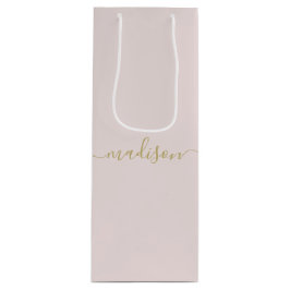 Personlig Modern Feminim Guld Skrift Rosa